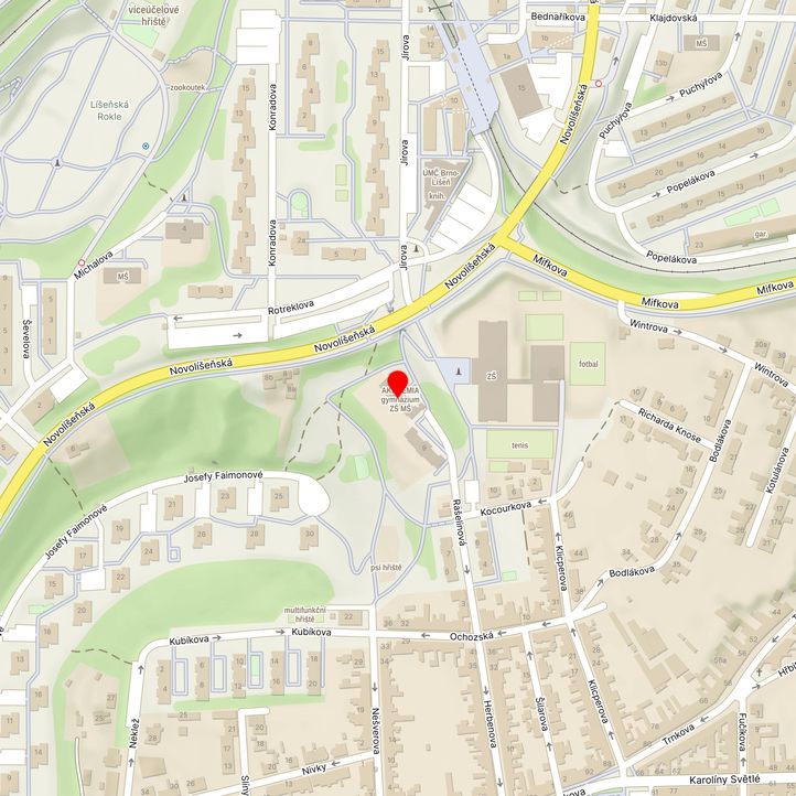 Mapa školy z Mapy.cz