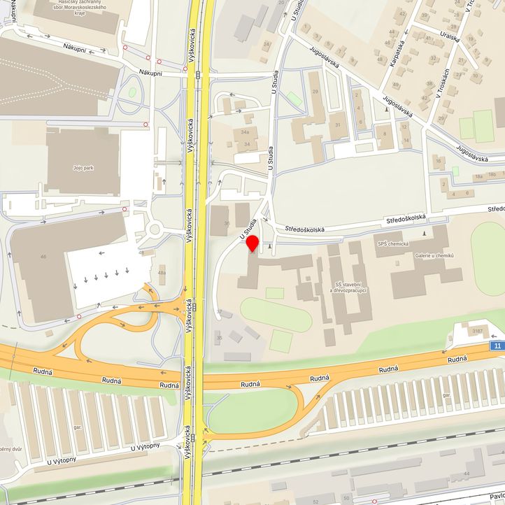 Mapa školy z Mapy.cz