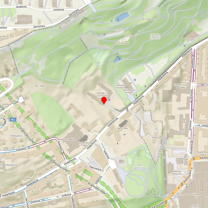 Mapa školy z Mapy.cz