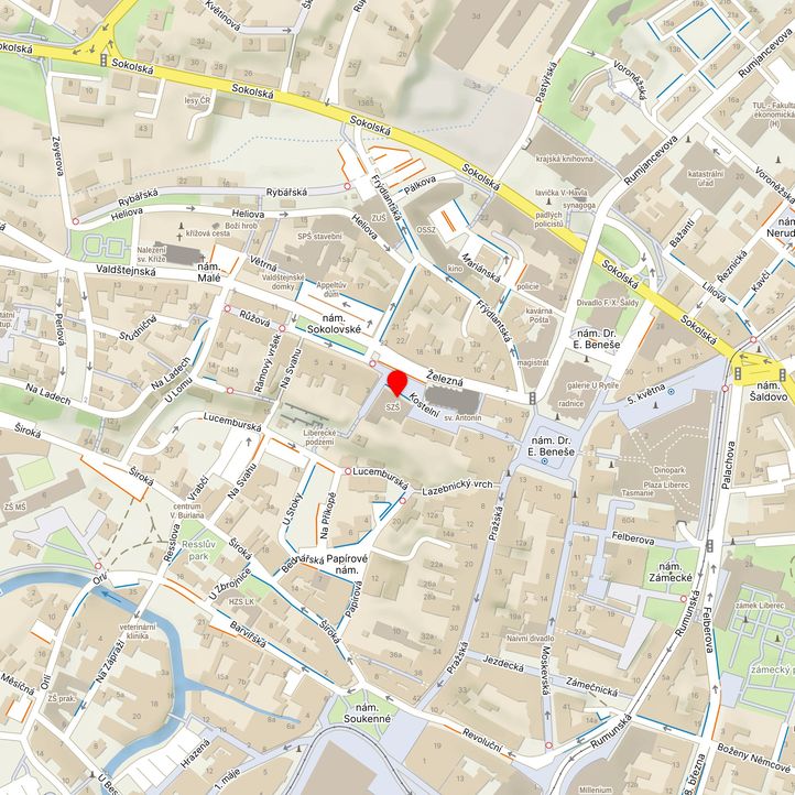 Mapa školy z Mapy.cz