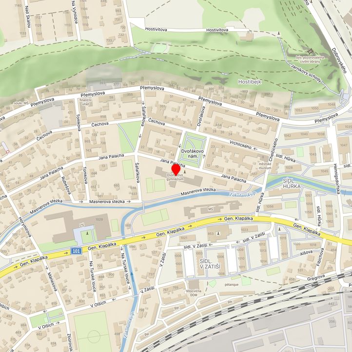 Mapa školy z Mapy.cz