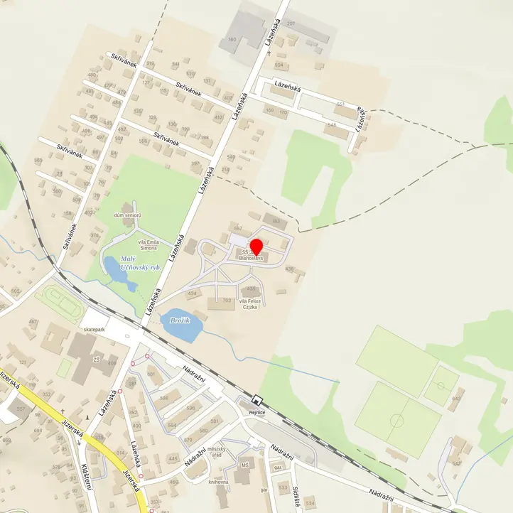 Mapa školy z Mapy.cz