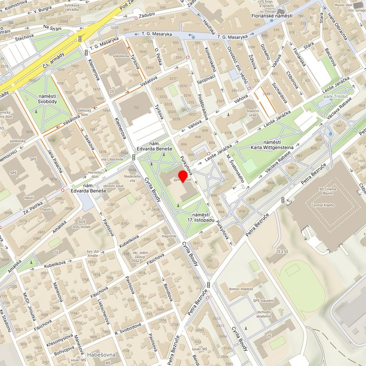 Mapa školy z Mapy.cz