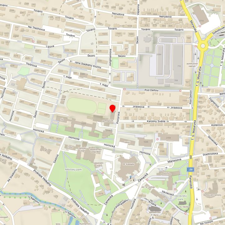 Mapa školy z Mapy.cz