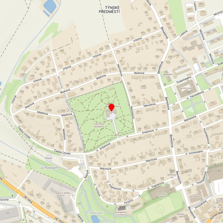 Mapa školy z Mapy.cz