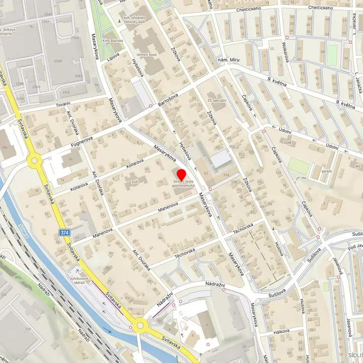 Mapa školy z Mapy.cz