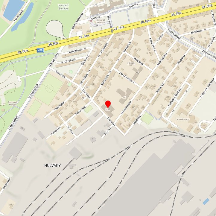 Mapa školy z Mapy.cz