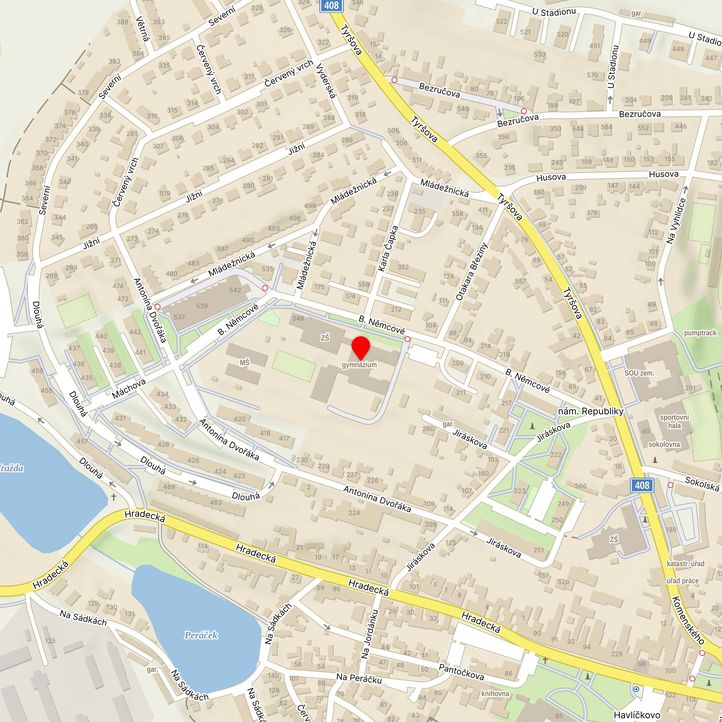 Mapa školy z Mapy.cz