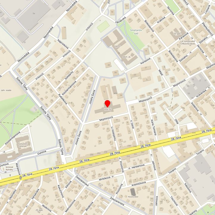 Mapa školy z Mapy.cz