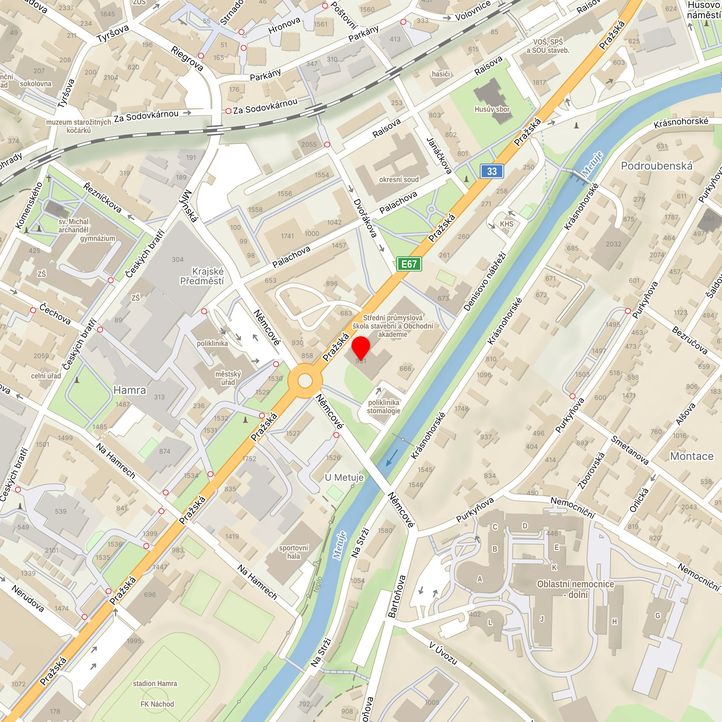 Mapa školy z Mapy.cz