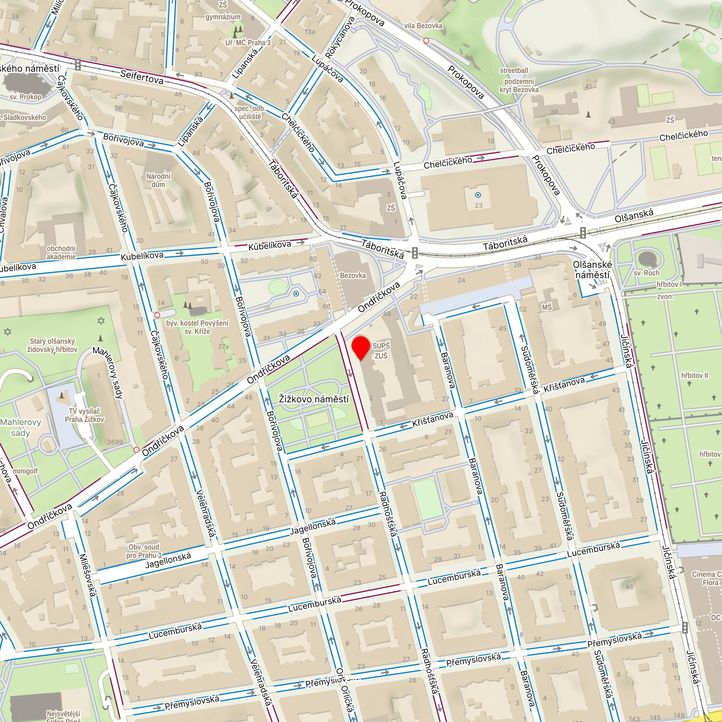 Mapa školy z Mapy.cz