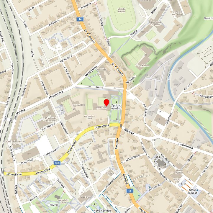 Mapa školy z Mapy.cz