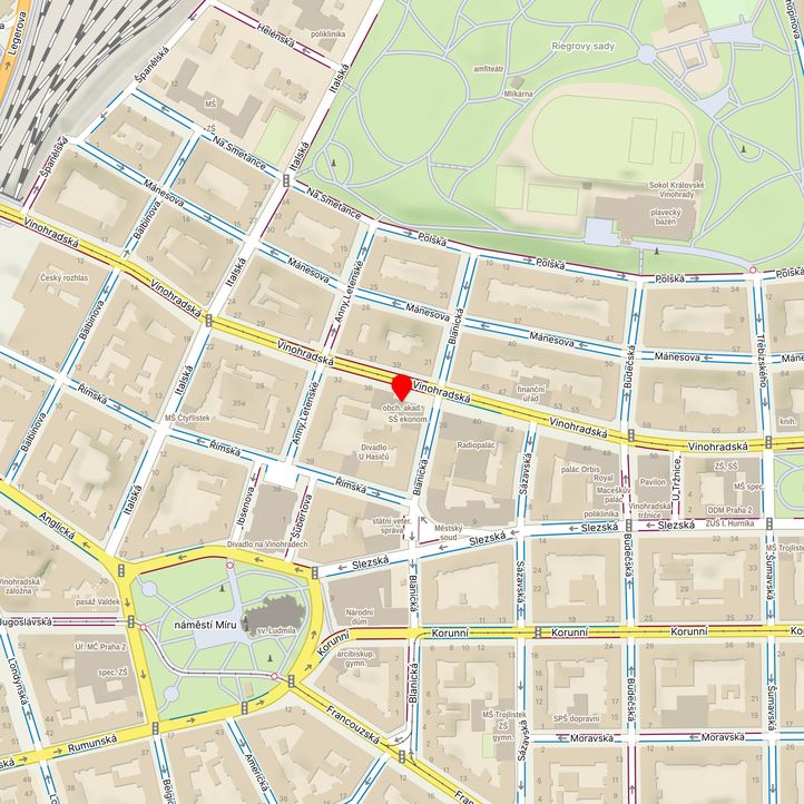 Mapa školy z Mapy.cz