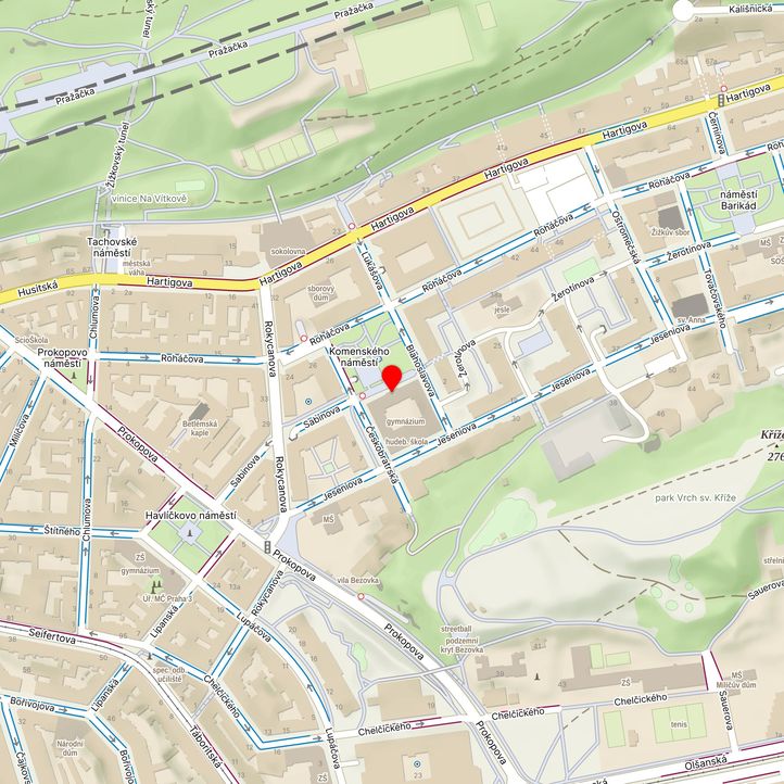 Mapa školy z Mapy.cz