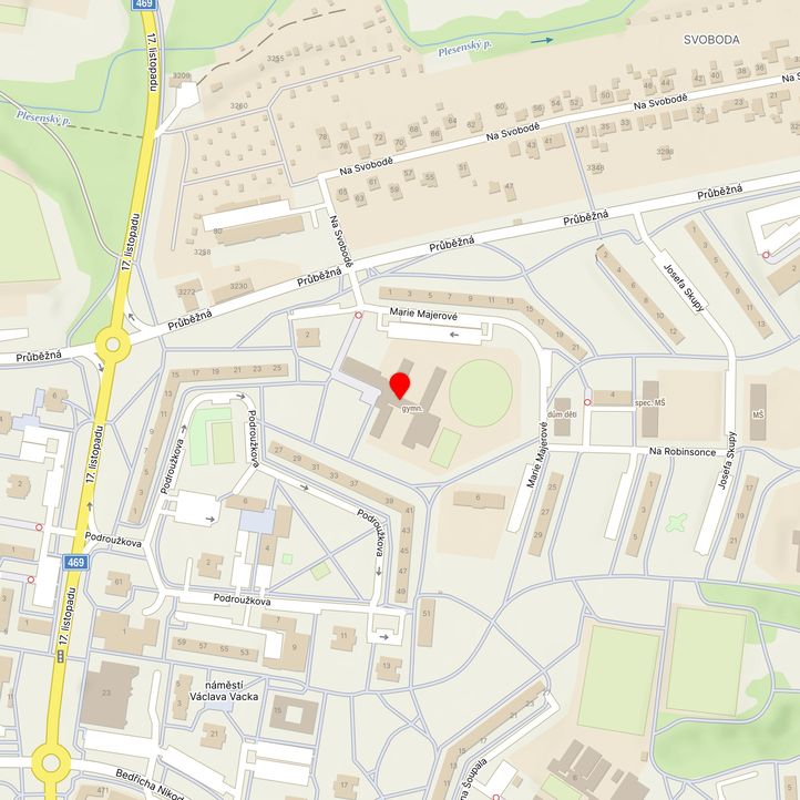 Mapa školy z Mapy.cz