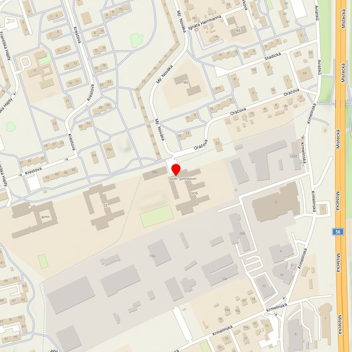 Mapa školy z Mapy.cz