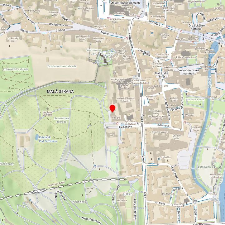 Mapa školy z Mapy.cz