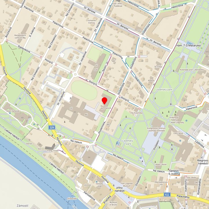 Mapa školy z Mapy.cz