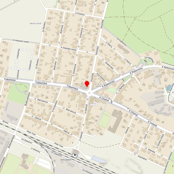 Mapa školy z Mapy.cz