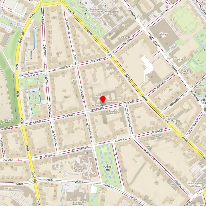 Mapa školy z Mapy.cz