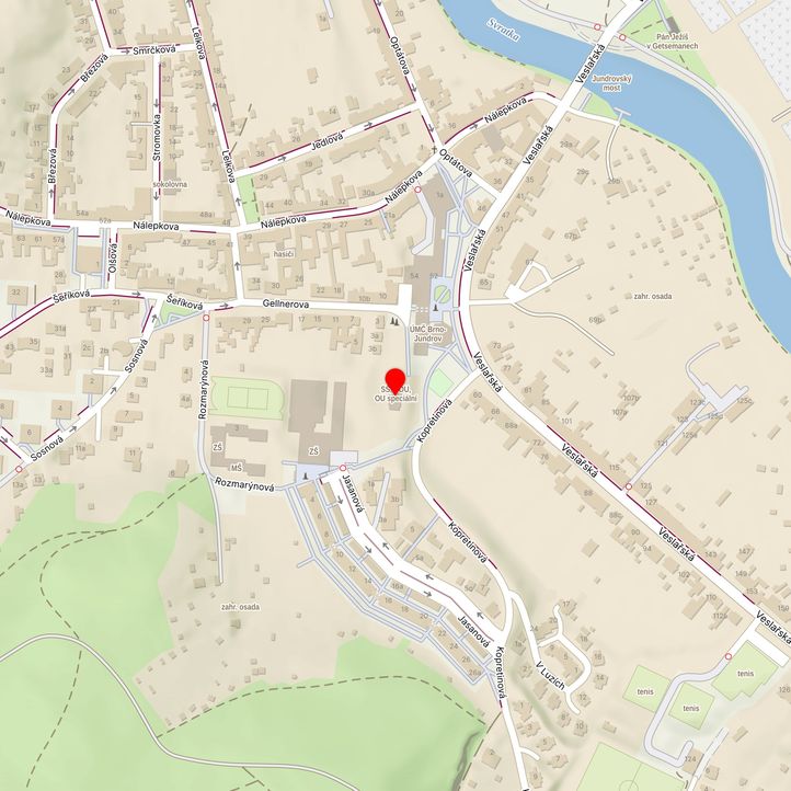 Mapa školy z Mapy.cz