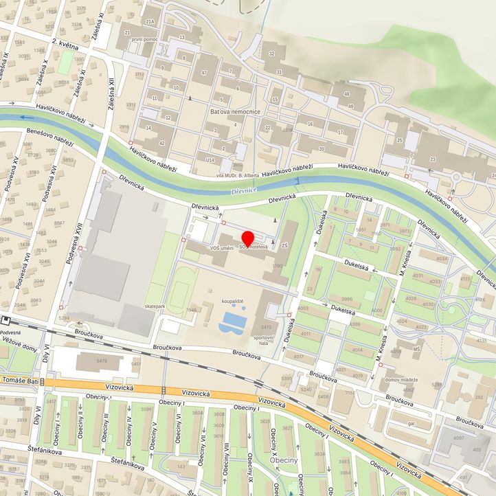 Mapa školy z Mapy.cz