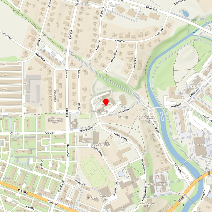 Mapa školy z Mapy.cz