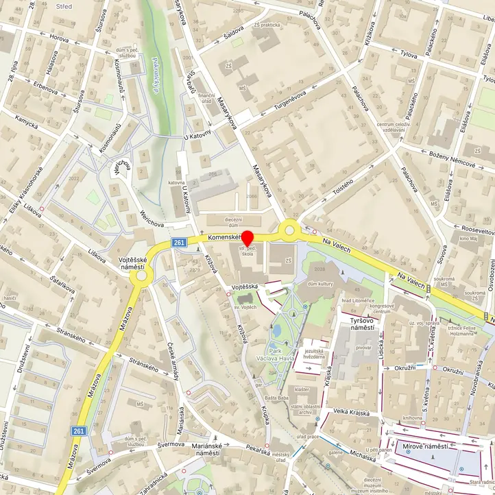 Mapa školy z Mapy.cz