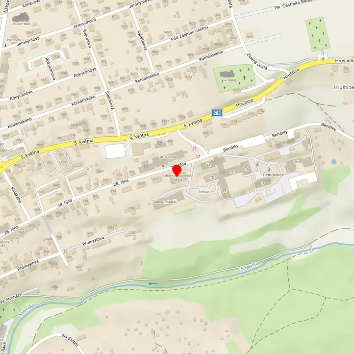 Mapa školy z Mapy.cz