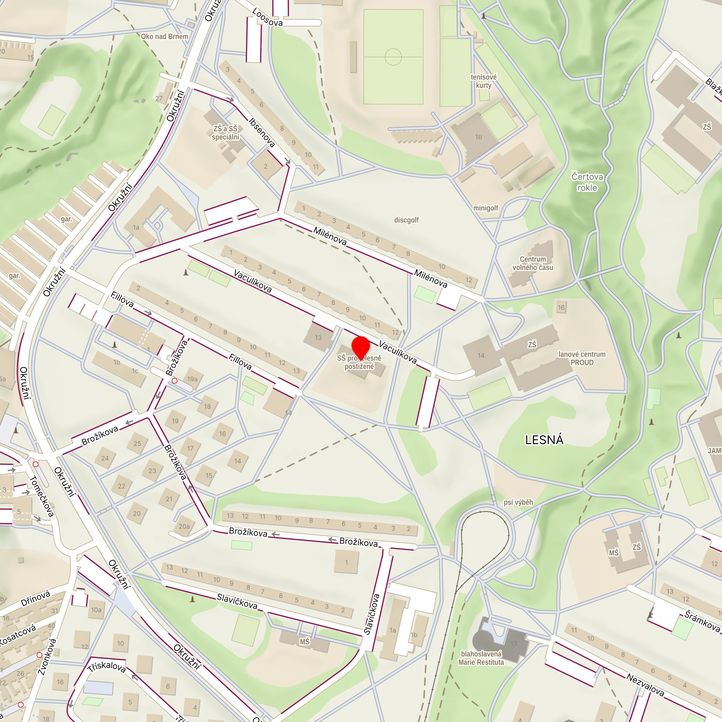 Mapa školy z Mapy.cz