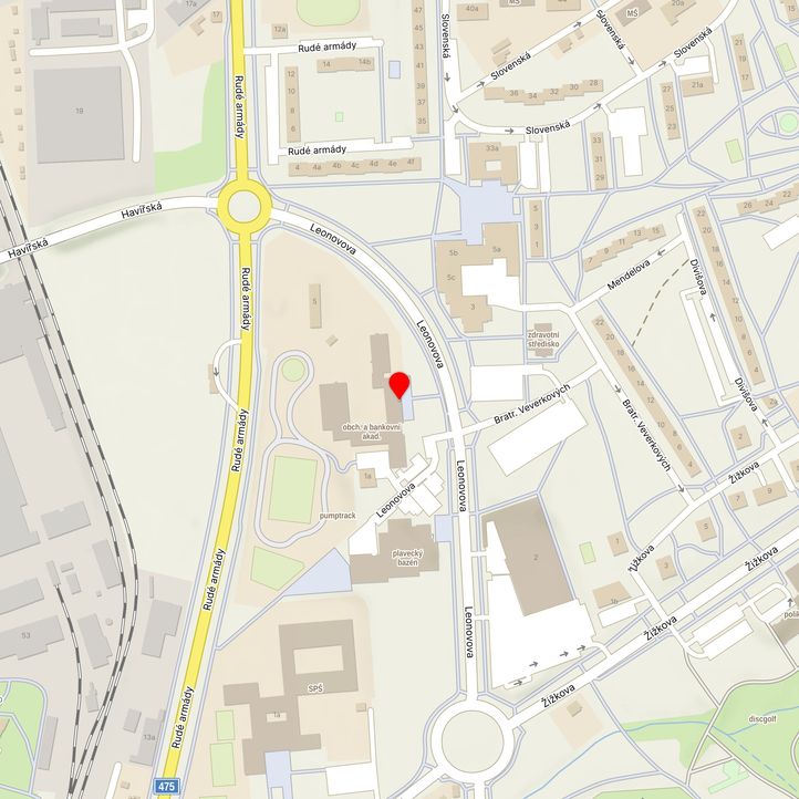 Mapa školy z Mapy.cz