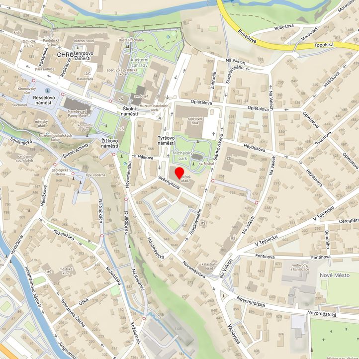 Mapa školy z Mapy.cz