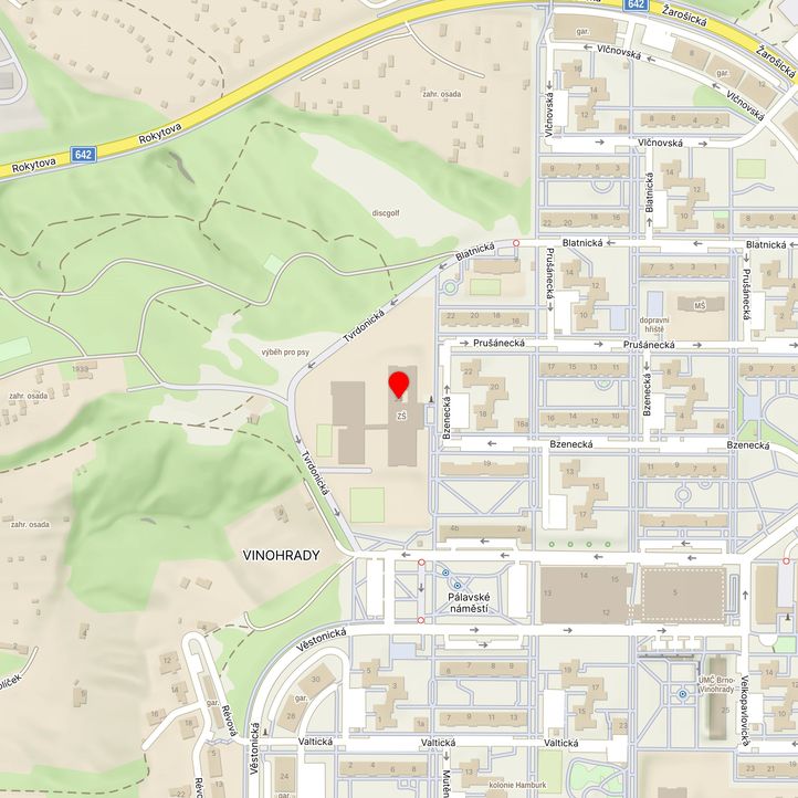 Mapa školy z Mapy.cz