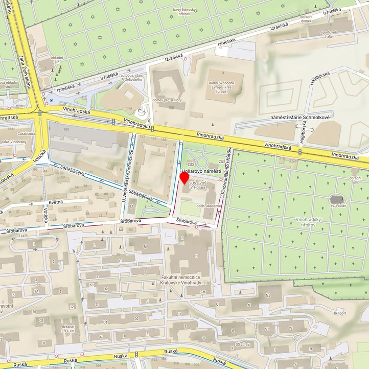 Mapa školy z Mapy.cz