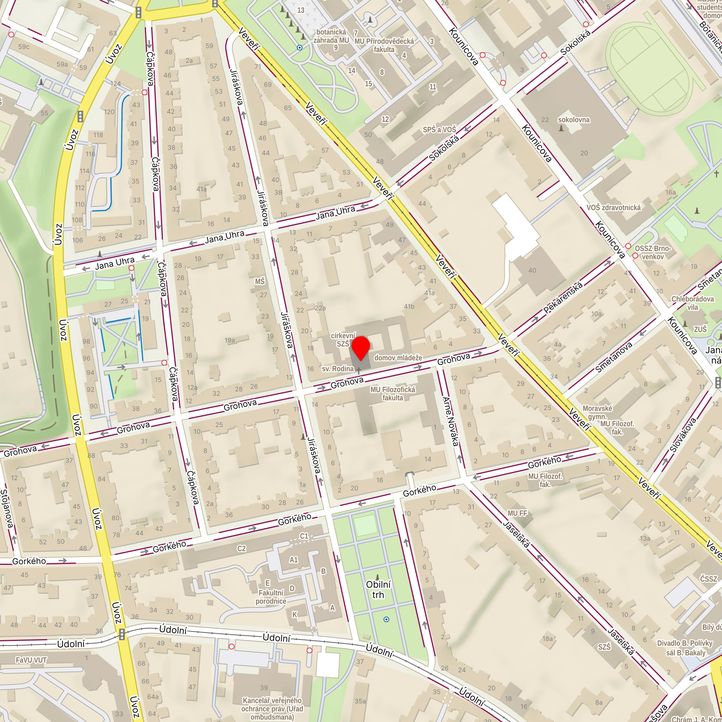 Mapa školy z Mapy.cz