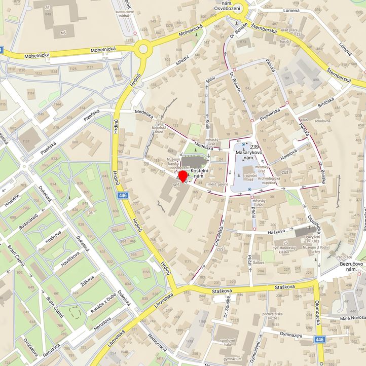 Mapa školy z Mapy.cz