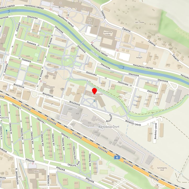 Mapa školy z Mapy.cz