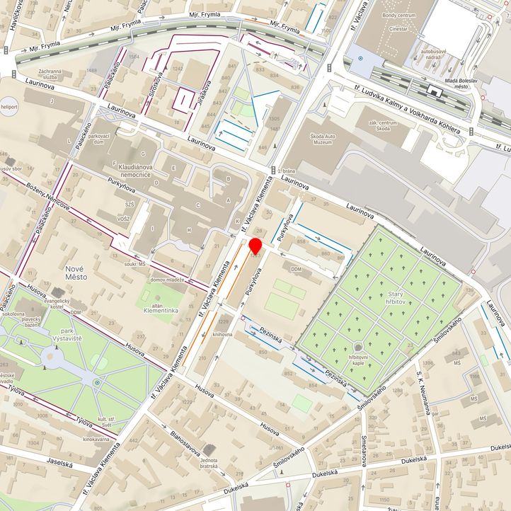 Mapa školy z Mapy.cz