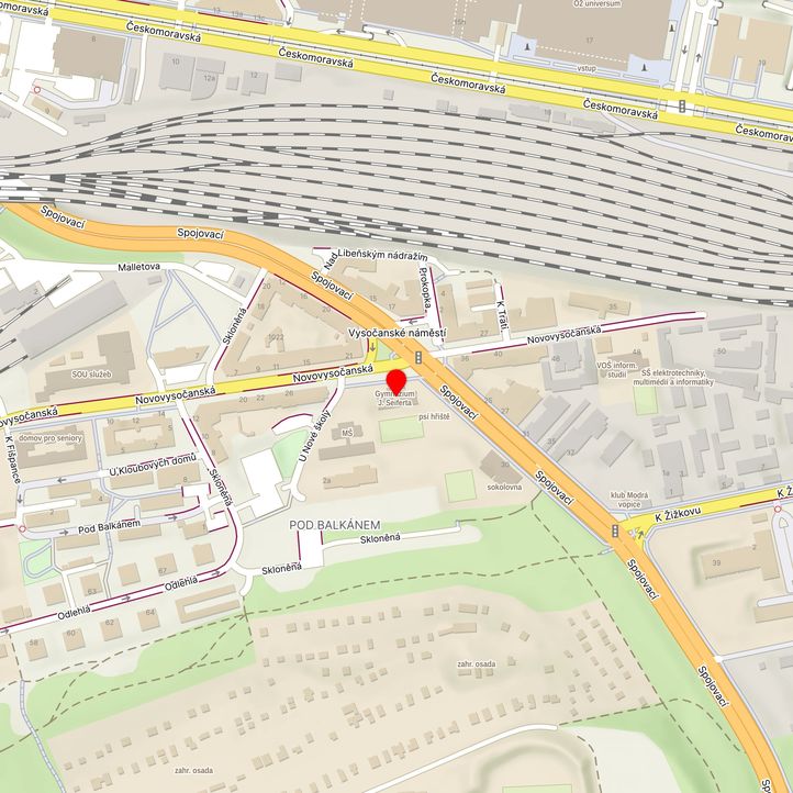 Mapa školy z Mapy.cz