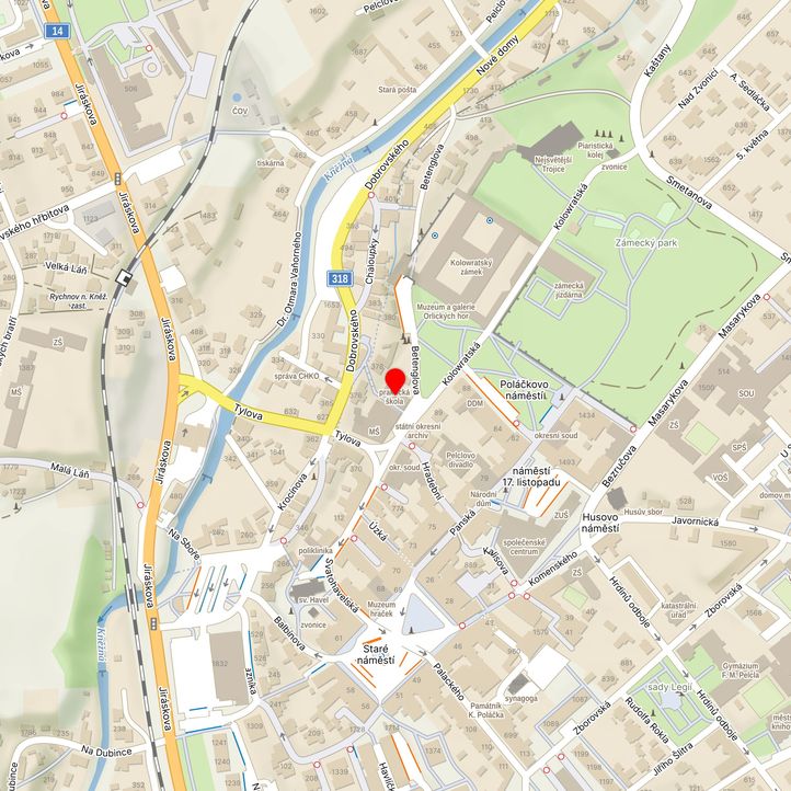 Mapa školy z Mapy.cz