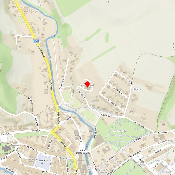 Mapa školy z Mapy.cz