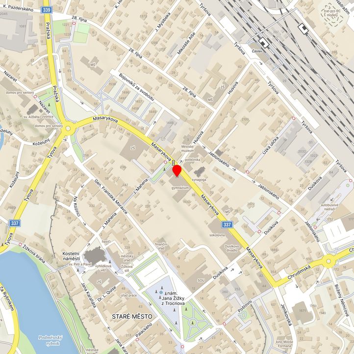 Mapa školy z Mapy.cz