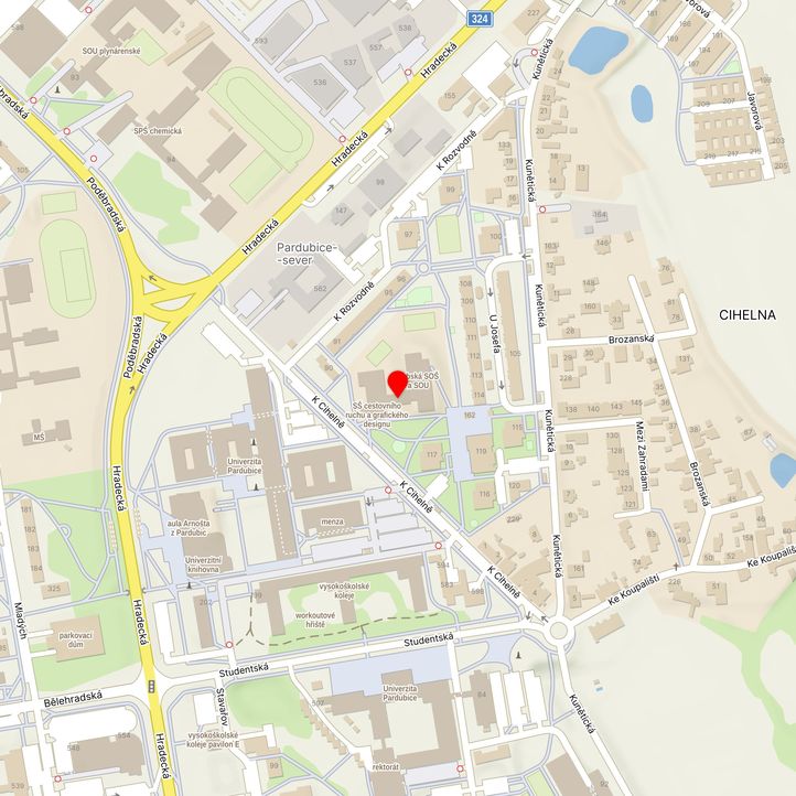 Mapa školy z Mapy.cz