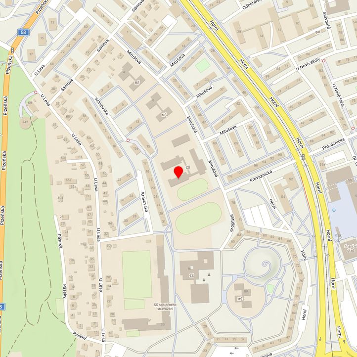 Mapa školy z Mapy.cz