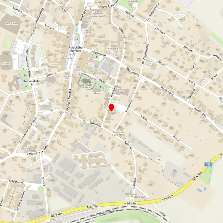 Mapa školy z Mapy.cz