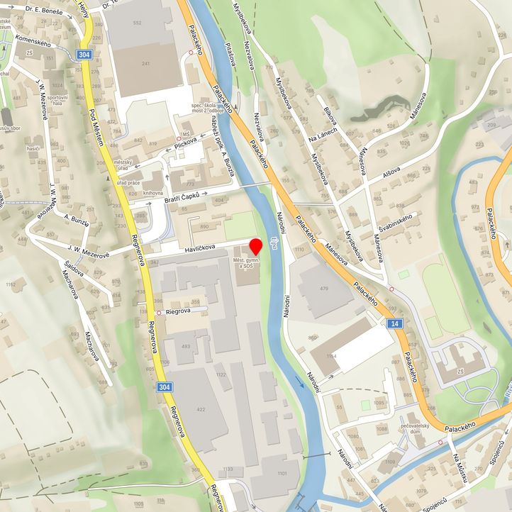 Mapa školy z Mapy.cz