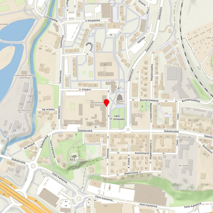 Mapa školy z Mapy.cz