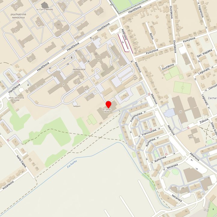 Mapa školy z Mapy.cz