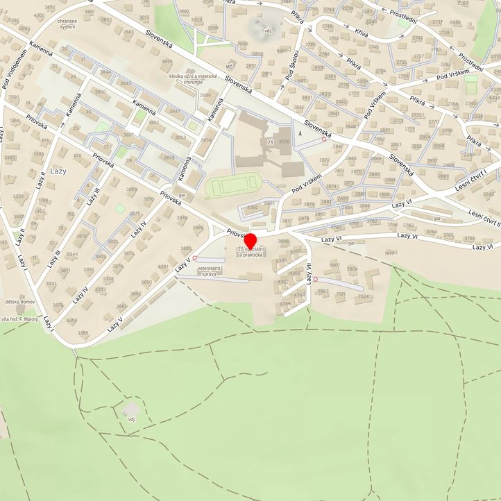 Mapa školy z Mapy.cz