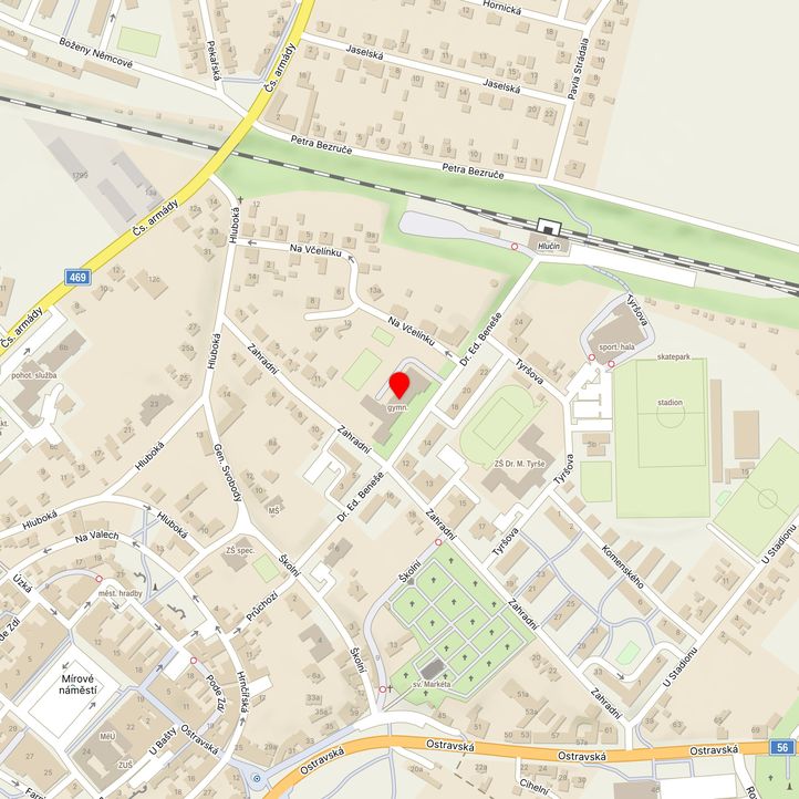 Mapa školy z Mapy.cz